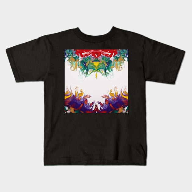 Abstract Painted Kids T-Shirt by djil13